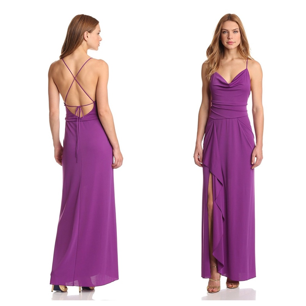 Violet BCBGMaxaria Grecian Gown